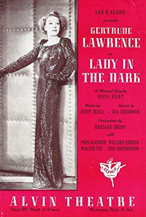 Flyer promoting the original Broadway production of "Lady in the Dark," starring Gertrude Lawrence.