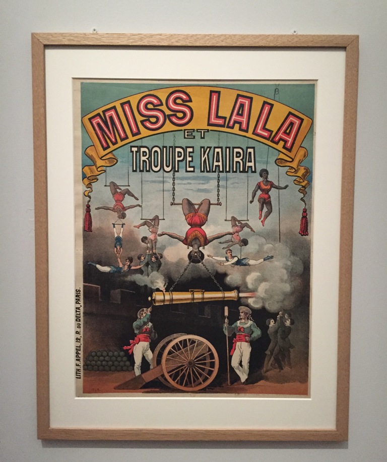 Poster for Miss Lala's circus act, as seen in the exhibition "Le Modèle Noir" at the Orsay Museum, 2019.