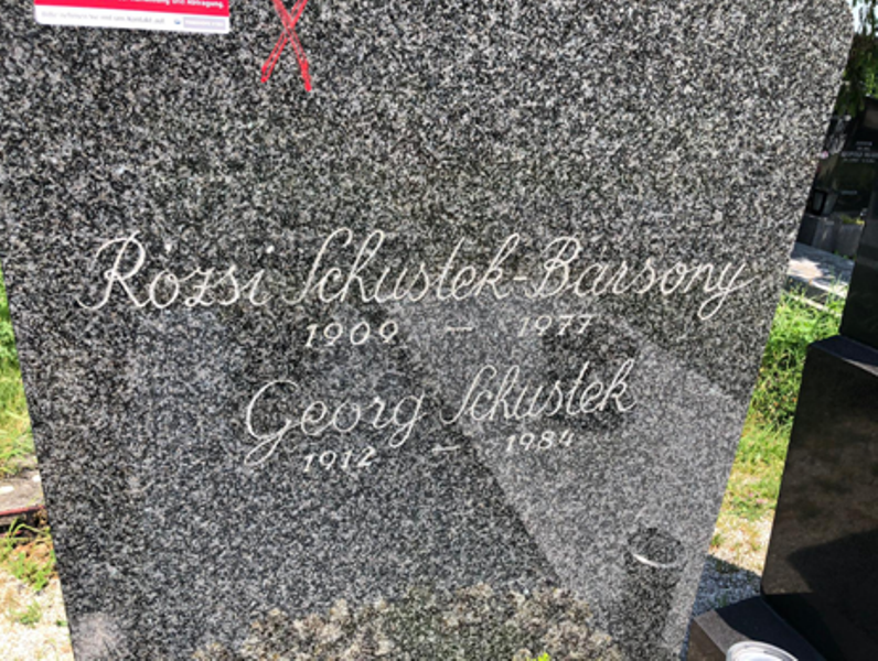 The marked grave of Rosy Barsony in Döbling. (Photo: Elmar Joura)
