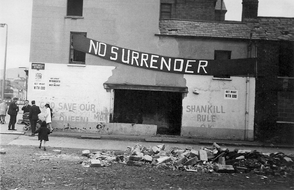 The Shankill Road, Belfast, during the troubles in 1970. (Photo: Fribbler/Wikipedia)