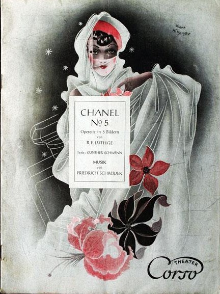 Playbill cover for the Friedrich Schröder operetta "Chanel No. 5."