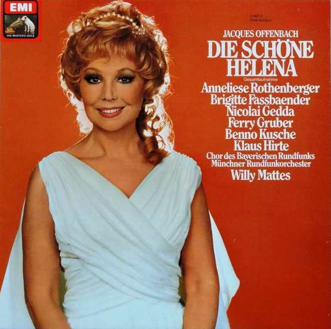 The cover for the EMI recording of "Die schöne Helena" with Anneliese Rothenberger in the title role. (Photo: EMI/Warner Classics)