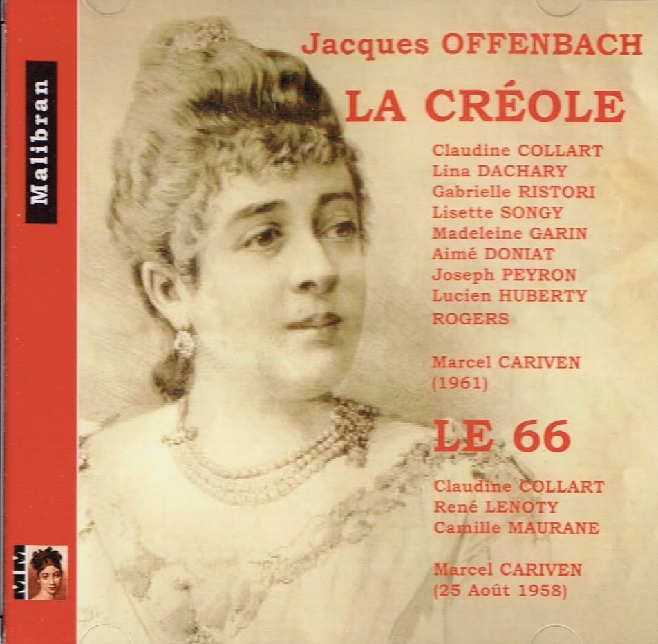 Cover for the Malibran version of "La Créole" featuring Lina Dachary.