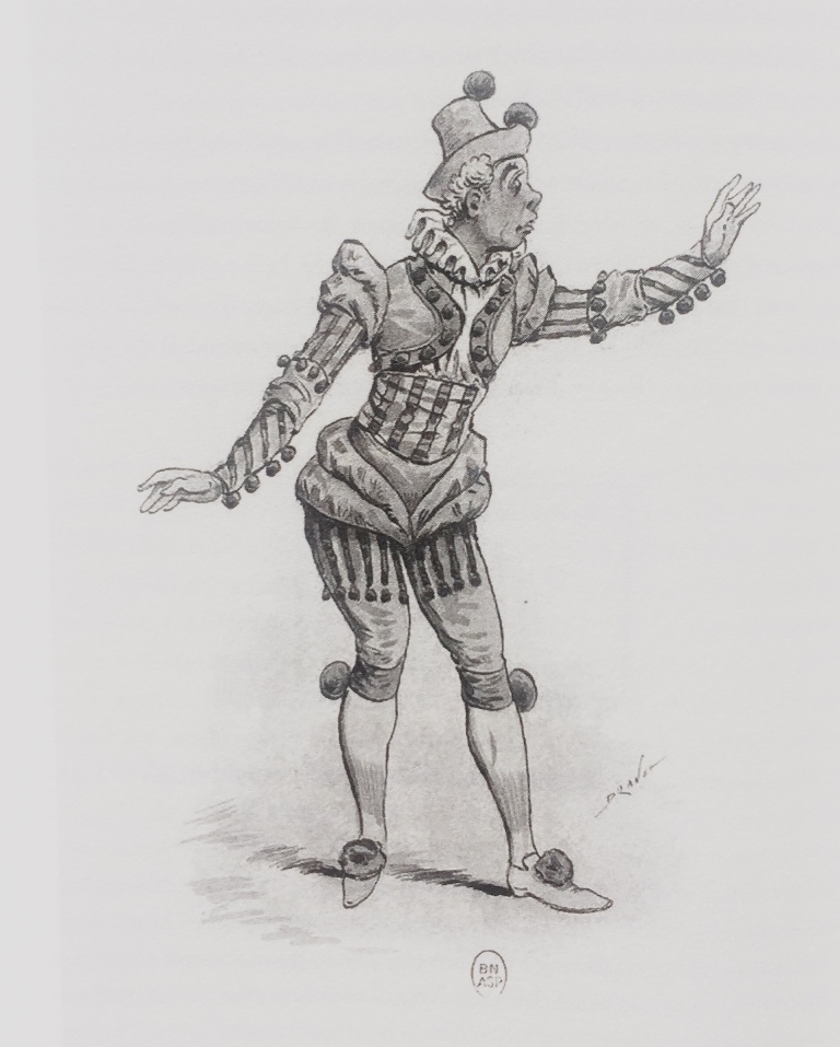 Costume design for Guardona. (Photo: Bibliothèque Nationale de France, Paris)