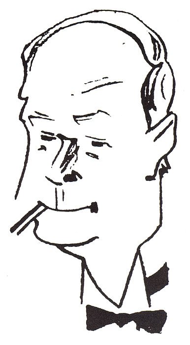 Der Komponist Maurice Yvain. (Photo: Karikatur von Georges Bastia)