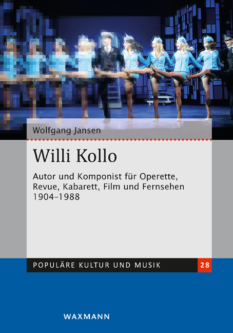 The cover for Wolfgang Jansen's Wlilli Kollo biography. (Photo: Waxmann Verlag)