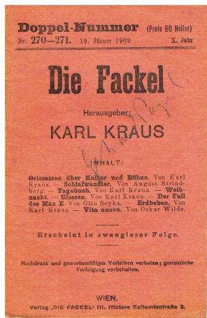 Die "Fackel"-Ausgabe vom 19. Jänner 1909.