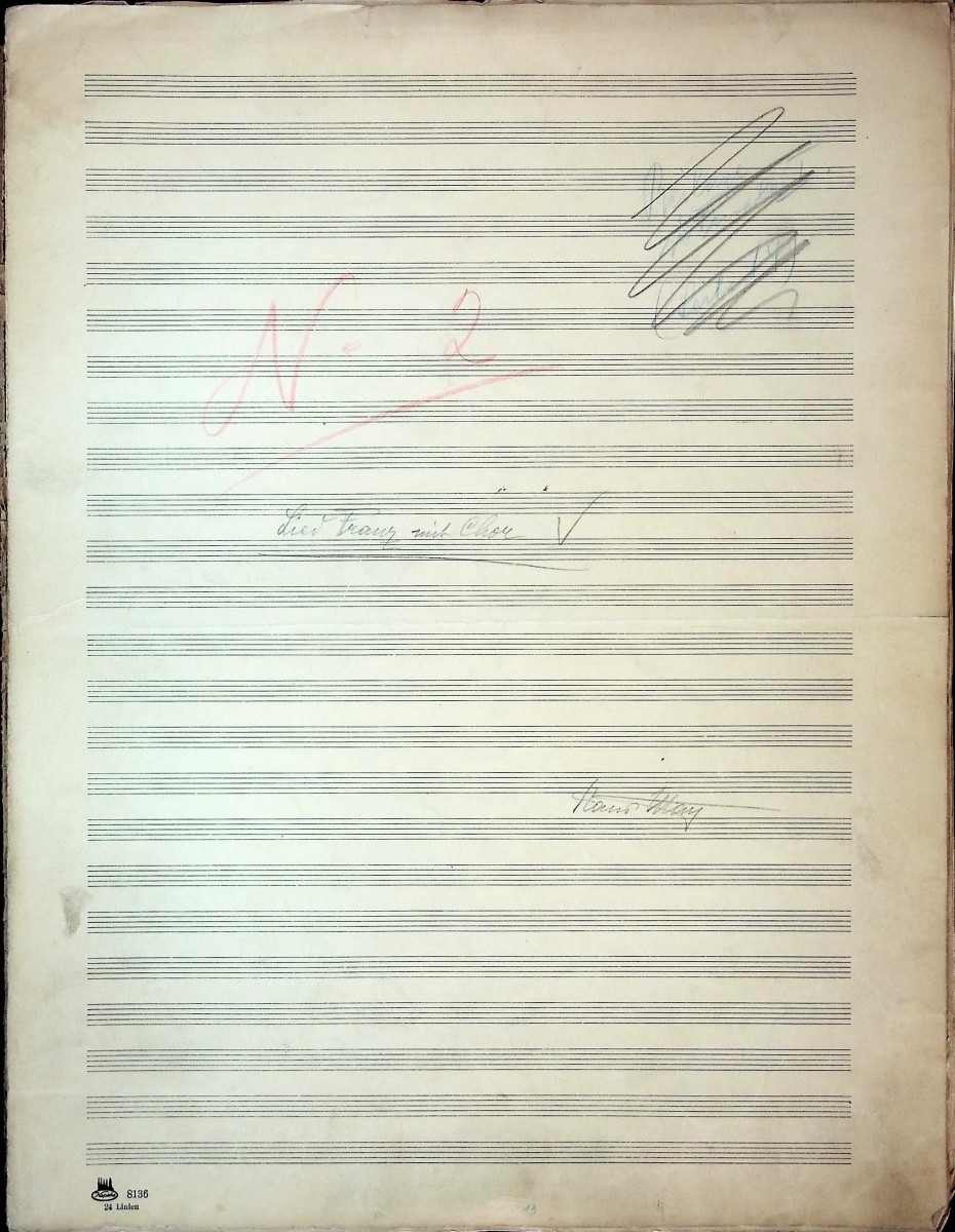 Another page from the orchestral material of "Die tanzende Stadt." (Photo: Thomas Krebs Archive)