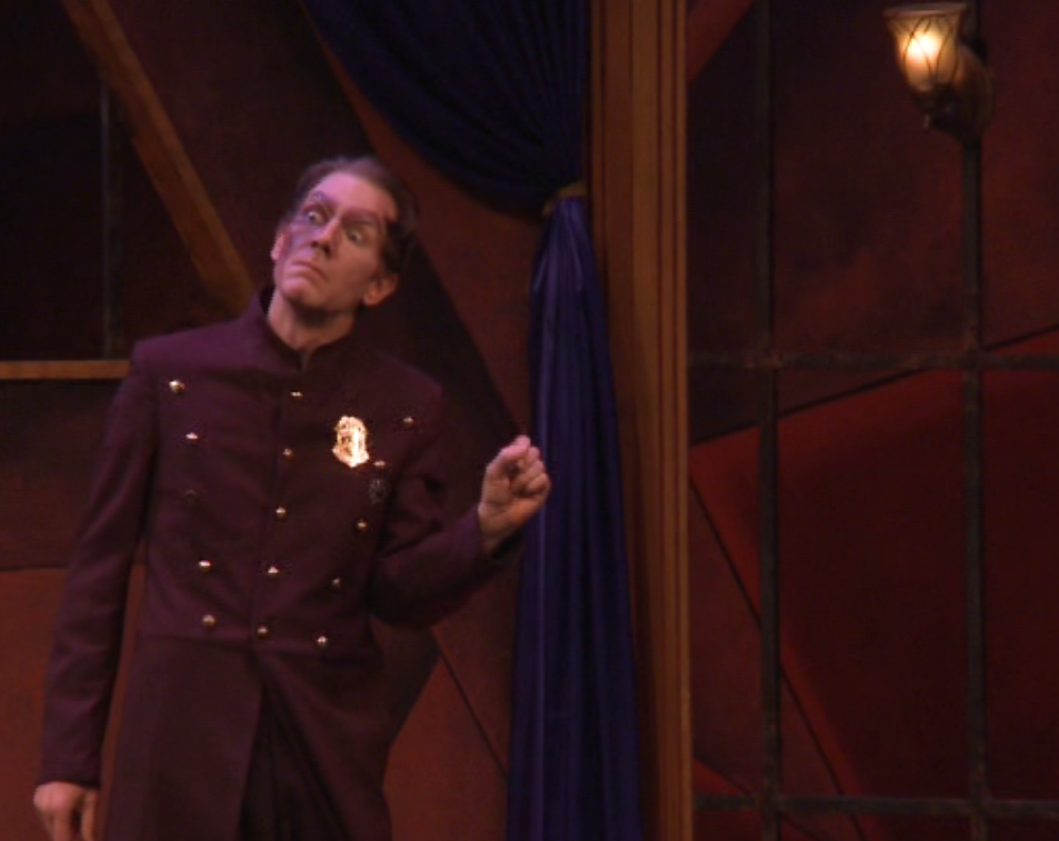 Nathan Brian as the prison guard in "Cloclo" act 3. (Photo: Ohio Light Opera / Screenshot) 