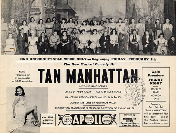 Advertisement for the "Tan Manhattan" revue of 1941.