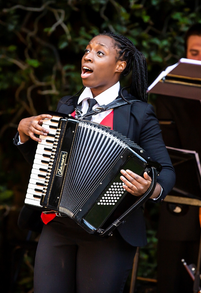 Choma Uma as narrator in "Camelot." (Photo: Pamela Raith Photography)