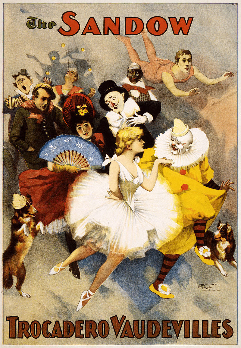 Poster for the "Sandow Trocadero Vaudevilles," 1894. (Photo: Strobridge Lithographing Co., Cincinnati & New York)