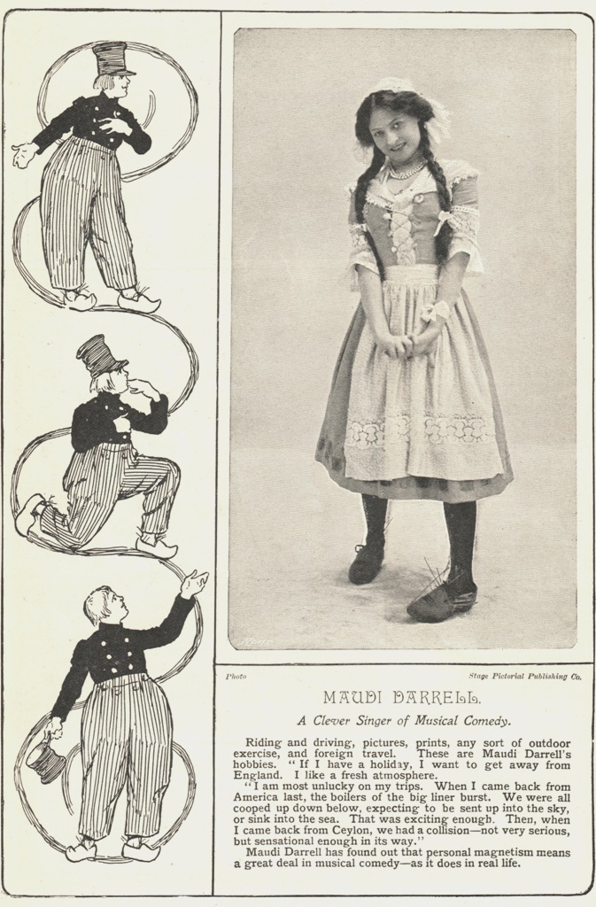 Maudi Darrell in "Dutch" attire as seen in "The Royal Magazine" in 1905. (Photo: Thomas Krebs Archive)