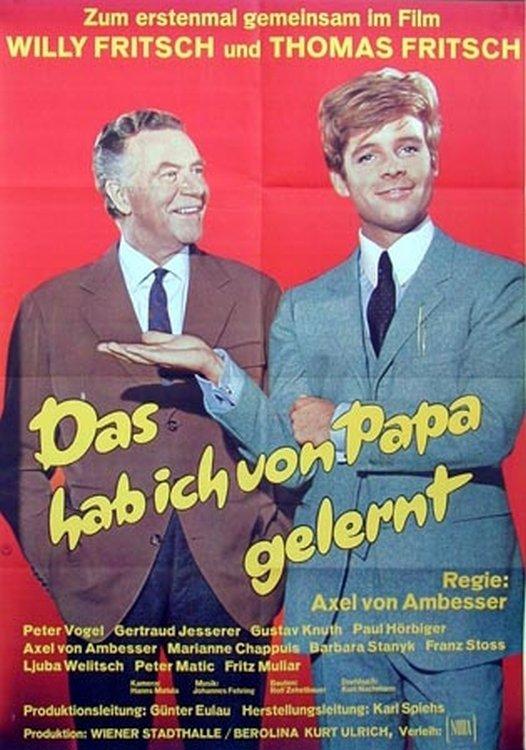 The poster for the film "Das hab' ich von Papa gelernt.)