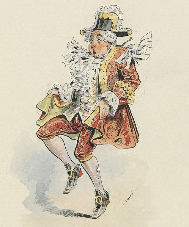 Original costume design for the Marquis in "L'œil crevé."