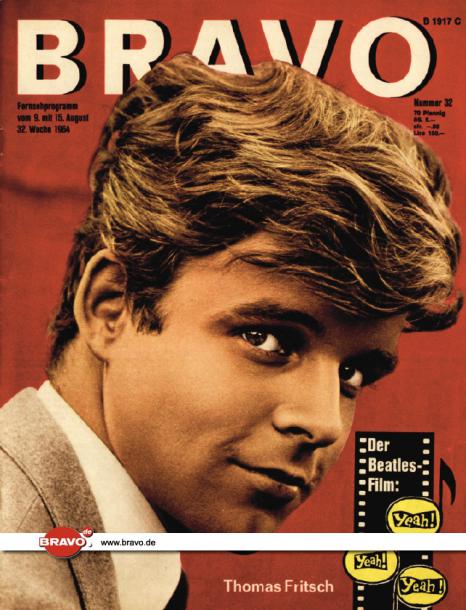 Thomas Fritsch on the cover on "Bravo" in the 1960s. (Photo: Bravo)
