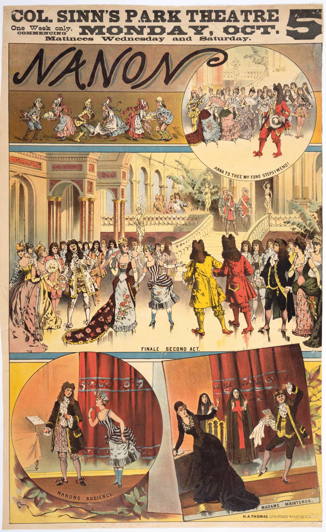 Scenes from Genée's "Nanon" as shown on a US-American advertisement. (Photo: Dario Salvi Archive)