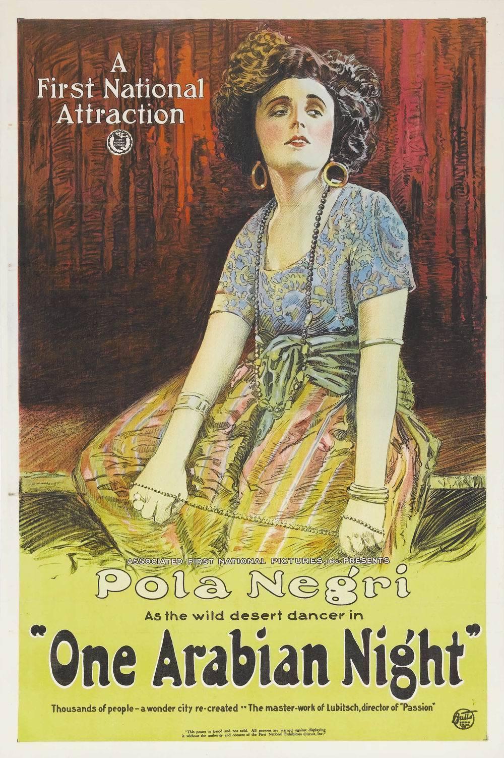 Poster for the English language version of Lubitsch's "Sumurun", 1920.