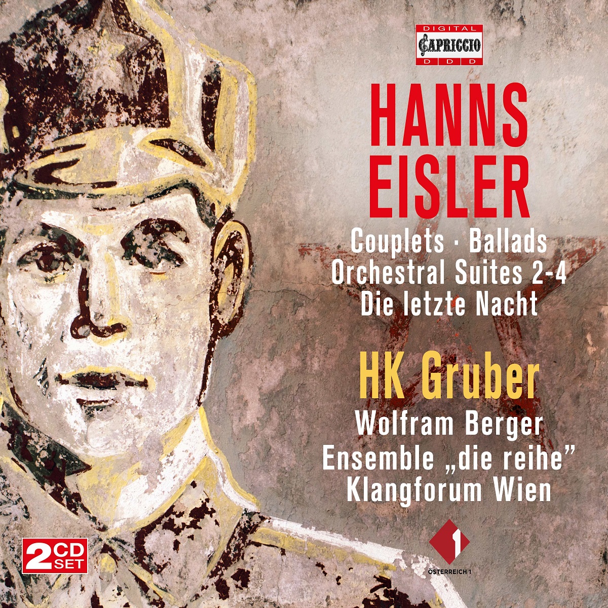 The cover of "Hanns Eisler: Couplets, Ballads, Orchestral Suits, Die letzte Nacht". (Photo: Capriccio)
