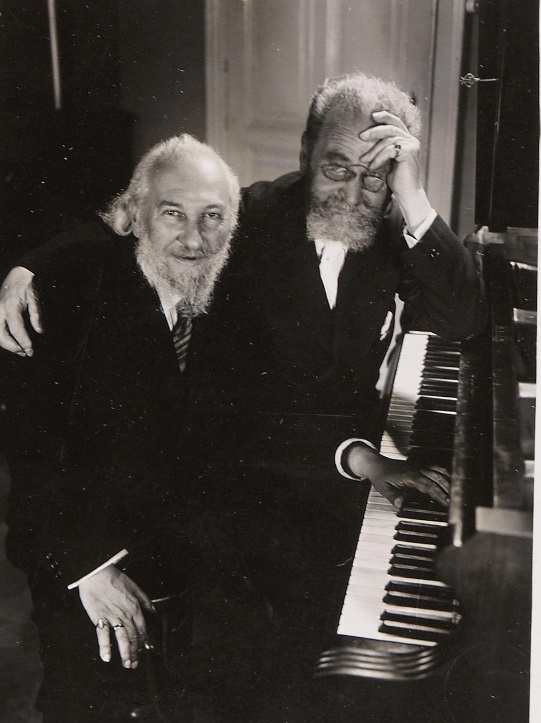 Carl Weinberger (r.) with Edmund Eysler in 1925. (Photo: Atelier Willinger / Theatermuseum Wien)