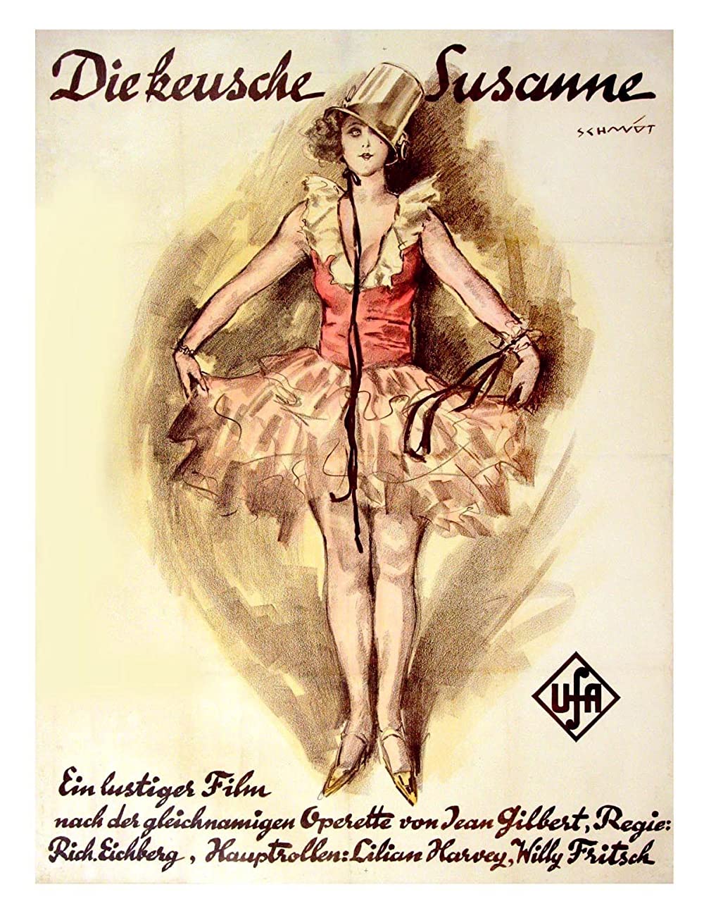 Poster for the 1926 film version of Jean Gilbert's "Die keusche Susanne". (Photo: UFA / imdb.com)