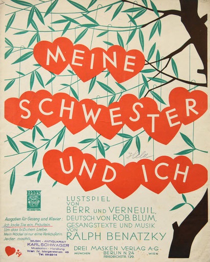 1930 sheet music cover for "Meine Schwester und ich." (Photo: Drei Masken Verlag / notenmuseum.de)