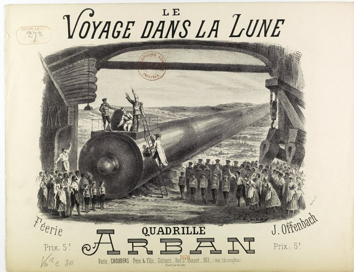 Sheet music cover for "Le Voyage Dans La Lune."