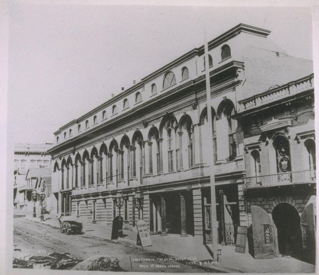 The Californioa Theater in San Francisco, 1870. (Photo: The Bancroft Library. University of California, Berkeley)