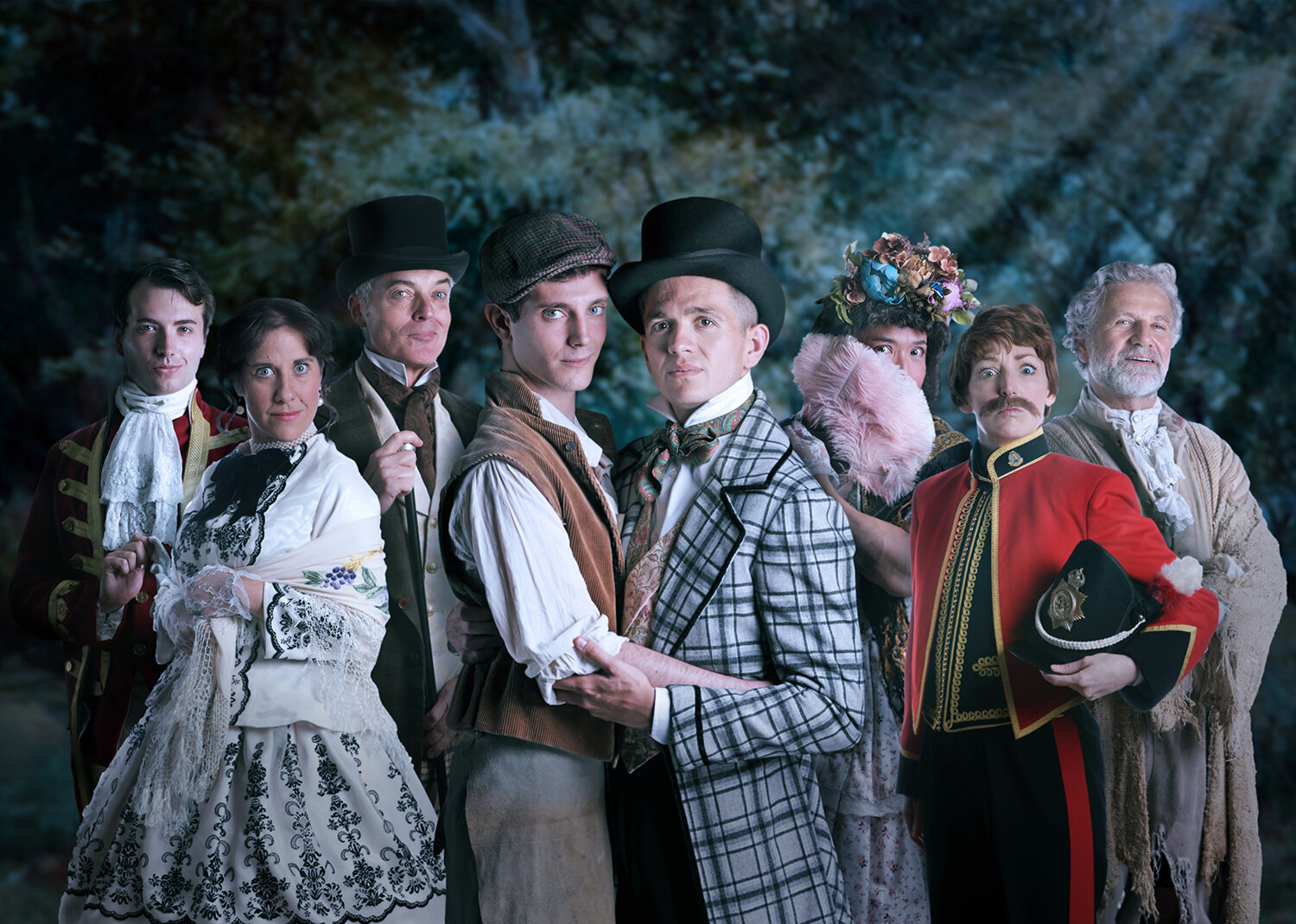 Promo photo for the musical "The Pleasure Garden" with the original London cast. (Photo: abovethestag.org.uk)
