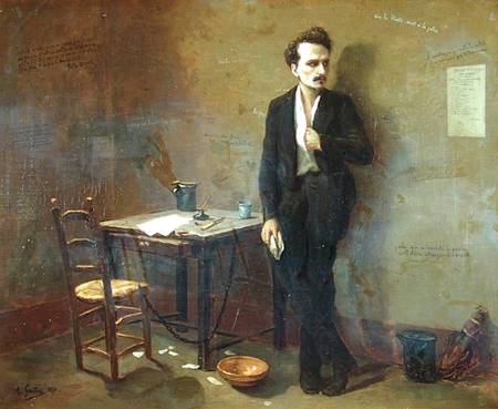 Henri Rochefort in prison, 1871. (Painting by Armand Gautier)
