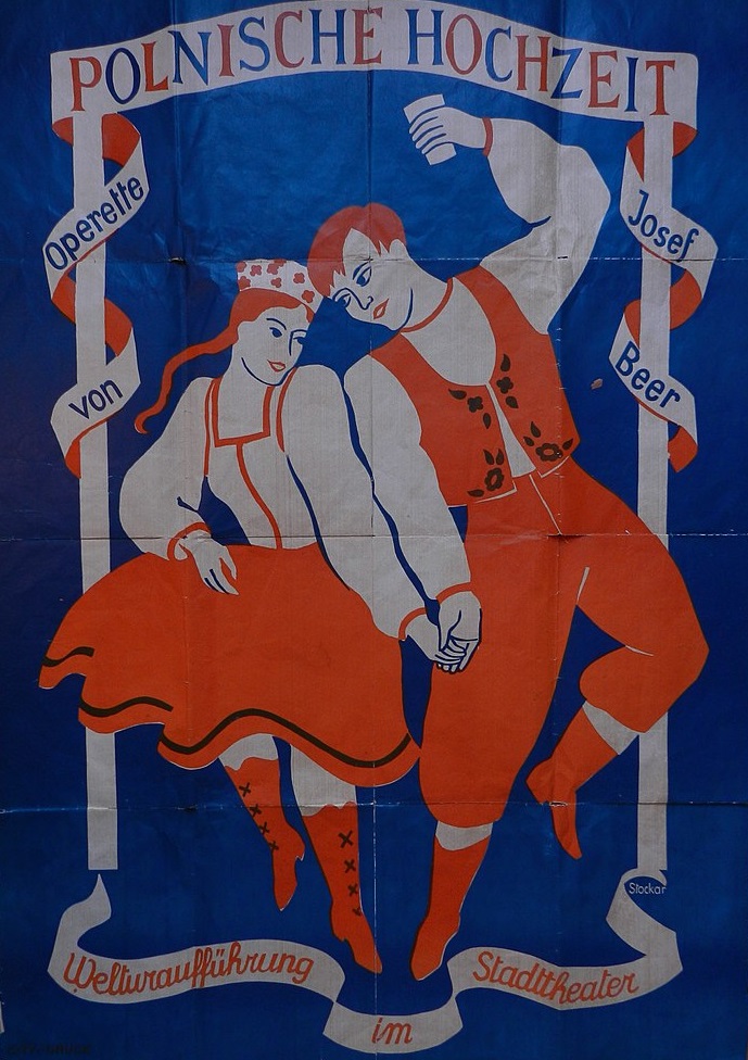 Poster for the world premiere production of "Polnische Hochzeit" in Zurich, 1937. (Photo: Beerbeatriceadidiva / CC BY-SA 4.0)