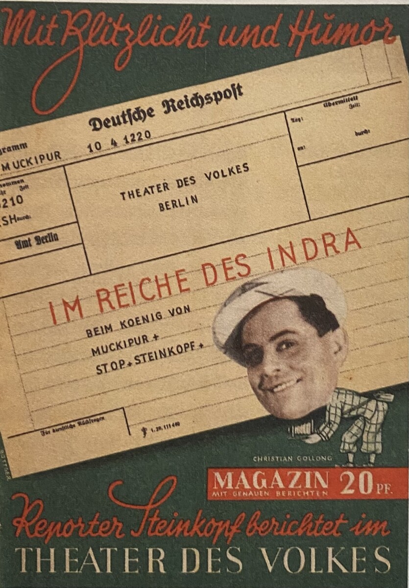 "Im Reiche der Indra" at Theater des Volkes. (Photo from: "Dein Tänzer ist der Tod: Das Berliner 'Theater des Volkes' im Nationalsozialismus" / BeBra Verlag)