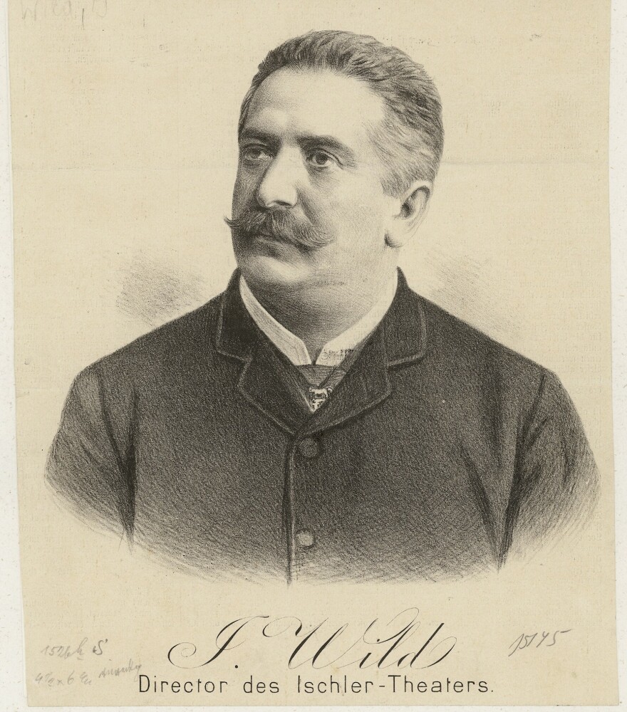 Long-term director Ignaz Wild (1885-1903). (Photo from Teresa Hrdlicka's "Das kaiserliche Sommertheater in Bad Ischl" / LIT Verlag)