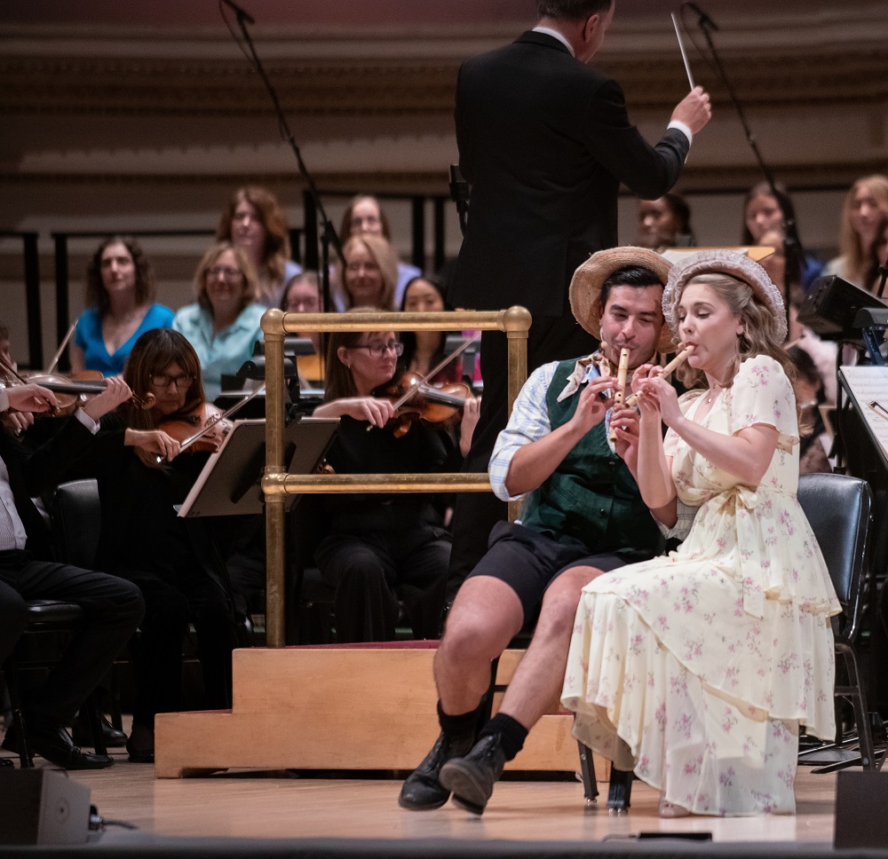 Perfecting their oral skills: the young lovers in "Iolanthe". (Photo: Toby Tenenbaum)