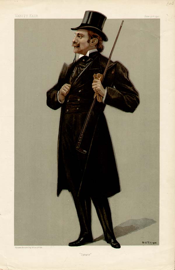 Edmond Rostand as "Man of the Day" in 1901. (Photo: Jean Baptiste Guth / Vanity Fair)