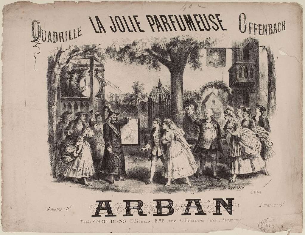 Sheet music cover for “La Jolie Parfumeuse”. (Photo: Choudens)