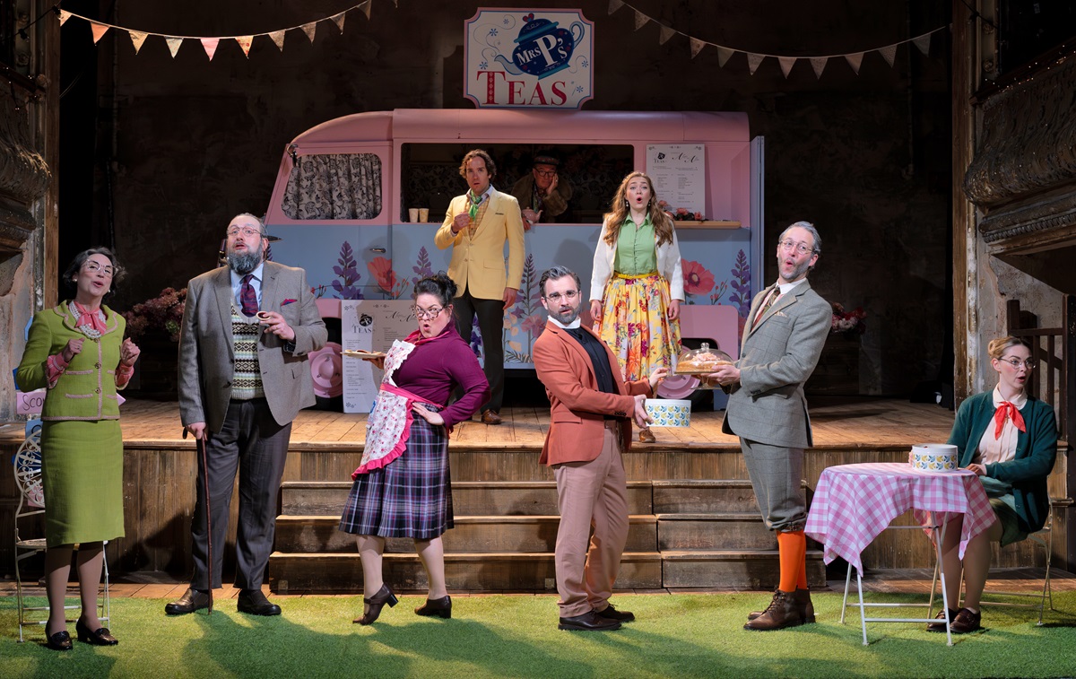 The company of "The Sorcerer" at Wilton's Music Hall, 2024. (Photo: Bill Knight)