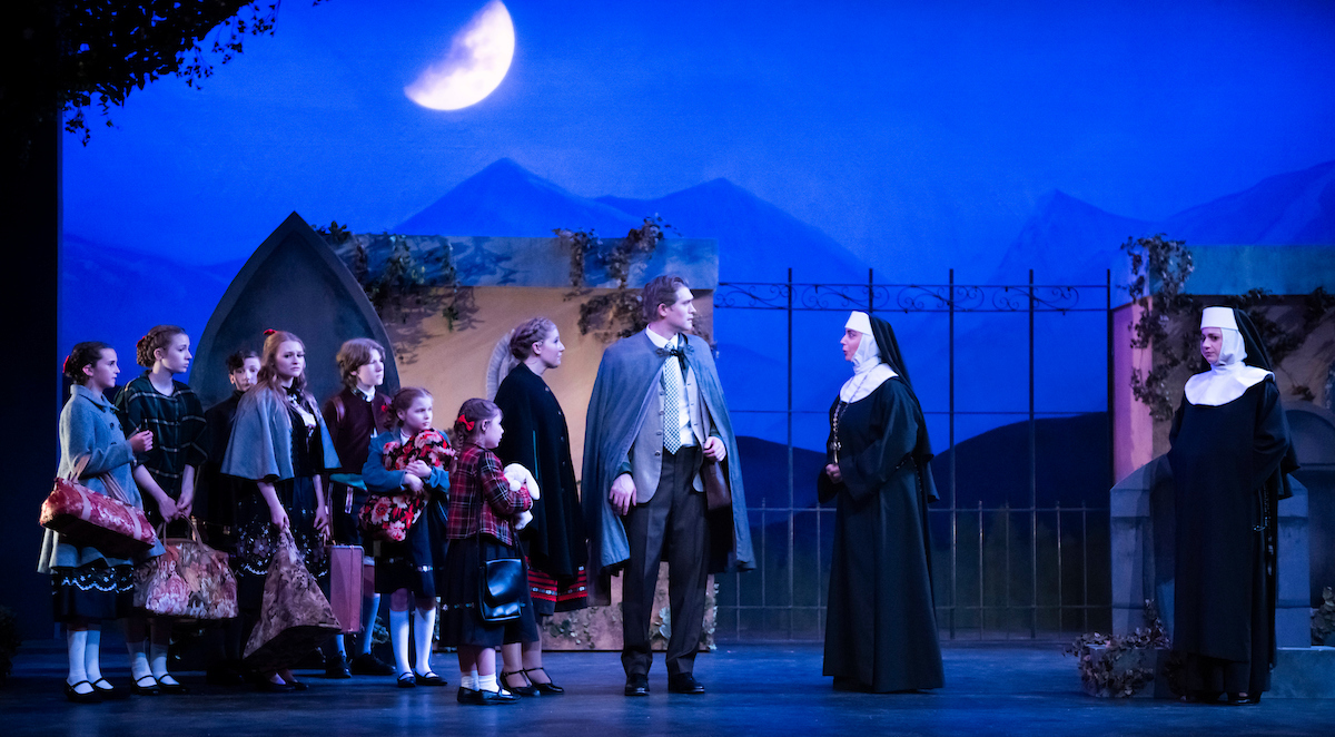 Rachel Weinfeld, Zachary Elmassian, Yvonne Trobe & cast  (left to right) in “The Sound of Music". (Photo: Matt Dilyard) 