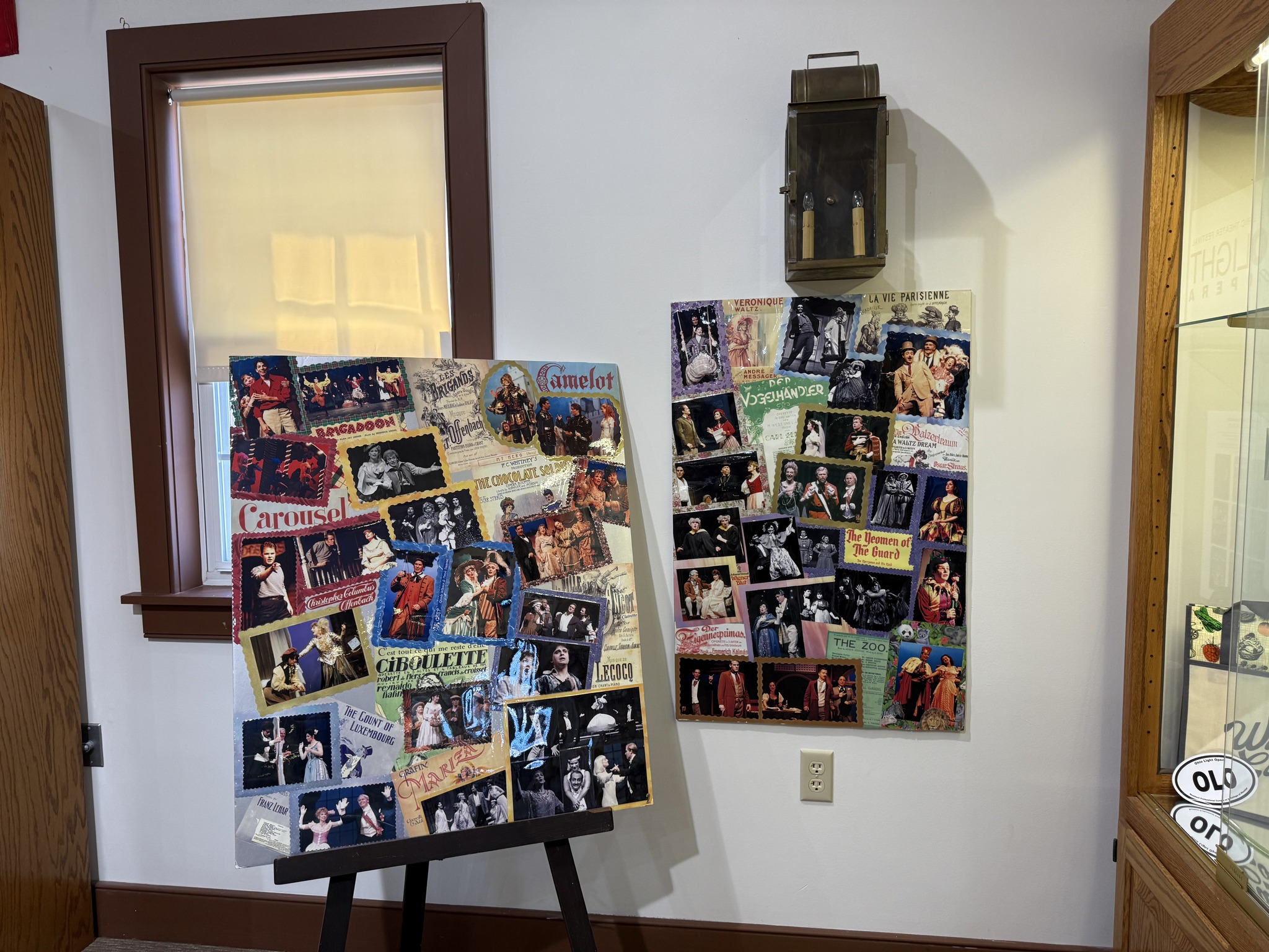 The theater foyer at Ohio Light Opera, with images from older productions on display. (Photo: Facebook/Steven Daigle)