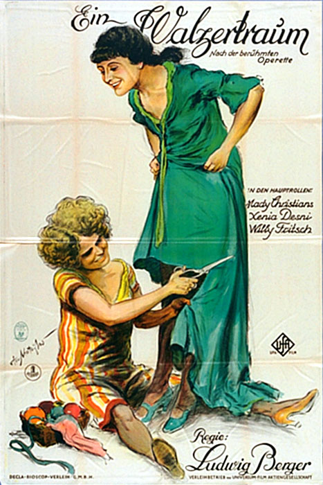 Poster for the 1925 film version of "Ein Walzertraum" designed by Theo Matejko. (Photo: Ufa)