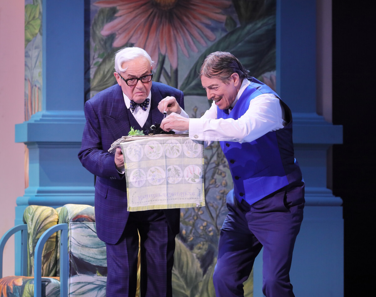 Robert Meyer (Christof Heffele), and Erwin Windegger (Sebastian) in "Waldmeister" in Munich. (Photo: Marie-Laure Briane)